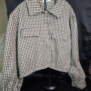 Butter Brown Checkered Women's Blazer